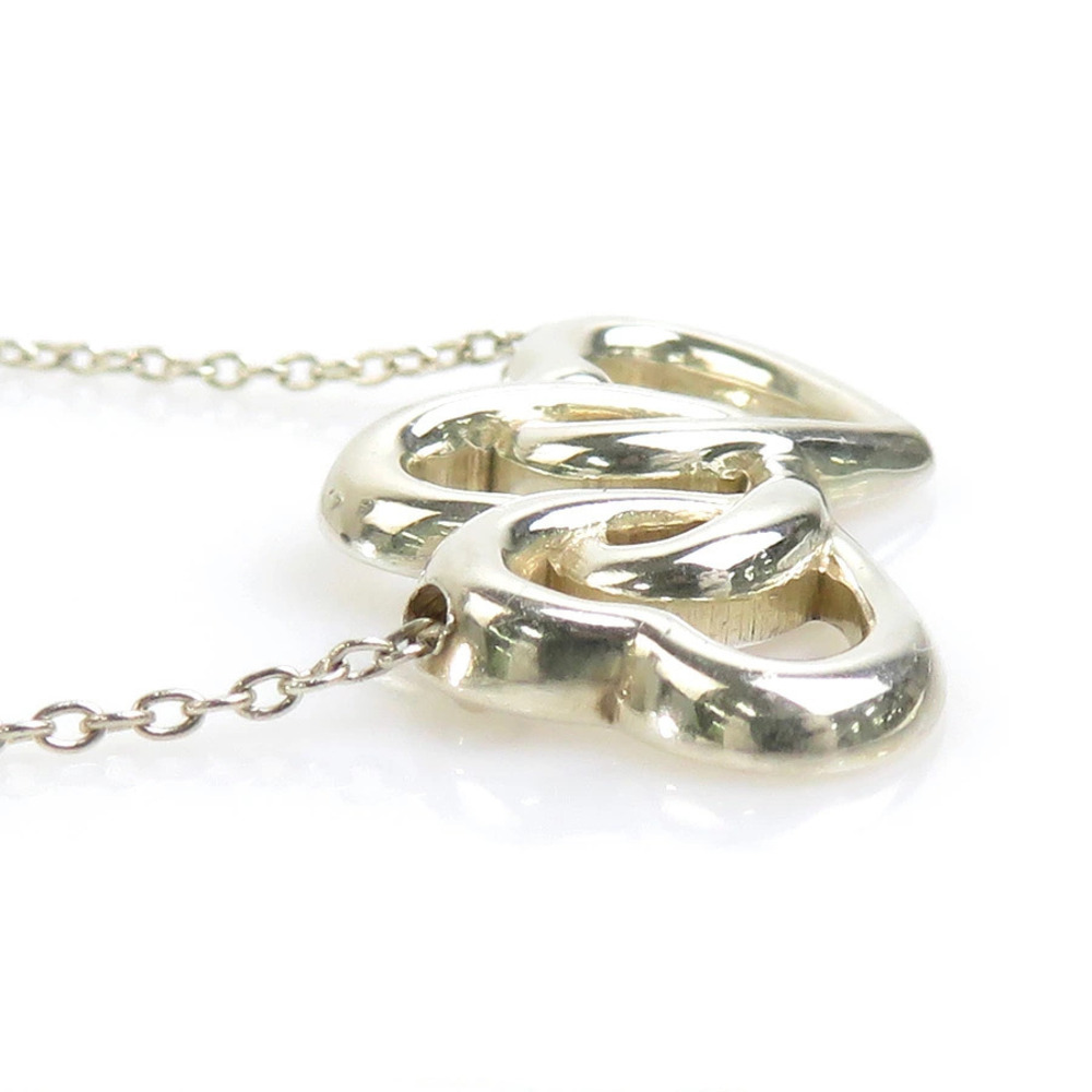 Tiffany Co Triple Heart Necklace Sterling Silver